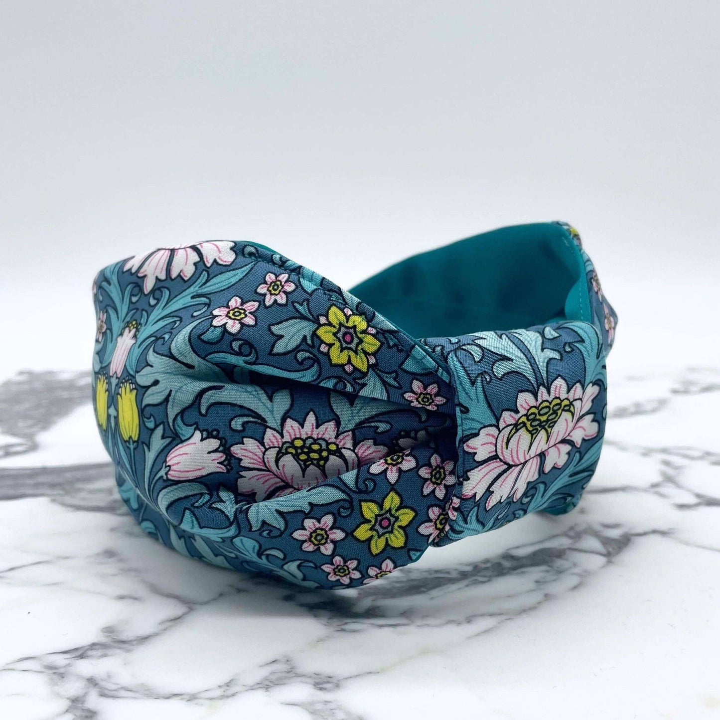 Morris Flat Knot Headband In Blue