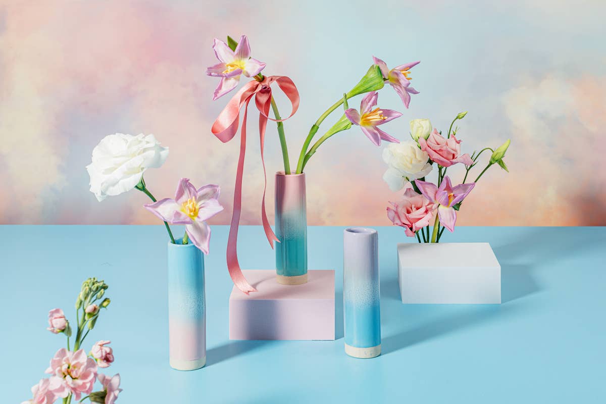 Pastel Ombre Bud Vases Assorted