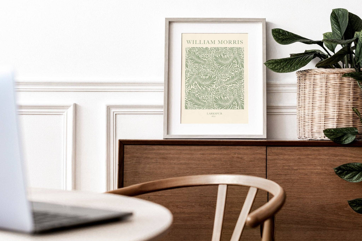William Morris Larkspur Green Print: A3