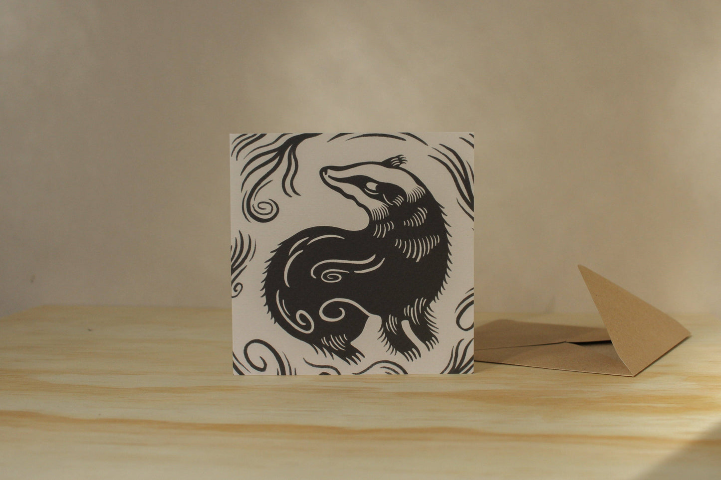 'The Badger' Animal Card: Naked