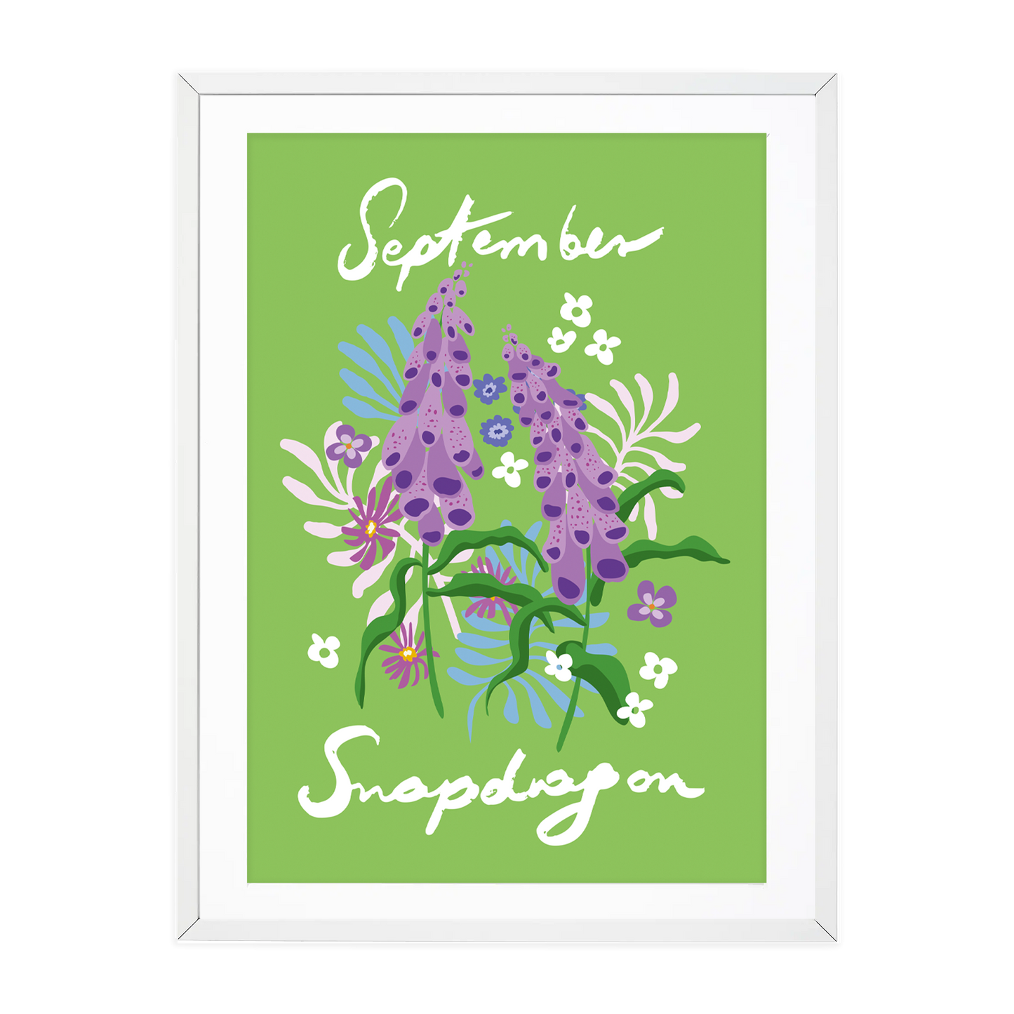 Birth Flower Print September- Snap Dragon - A6