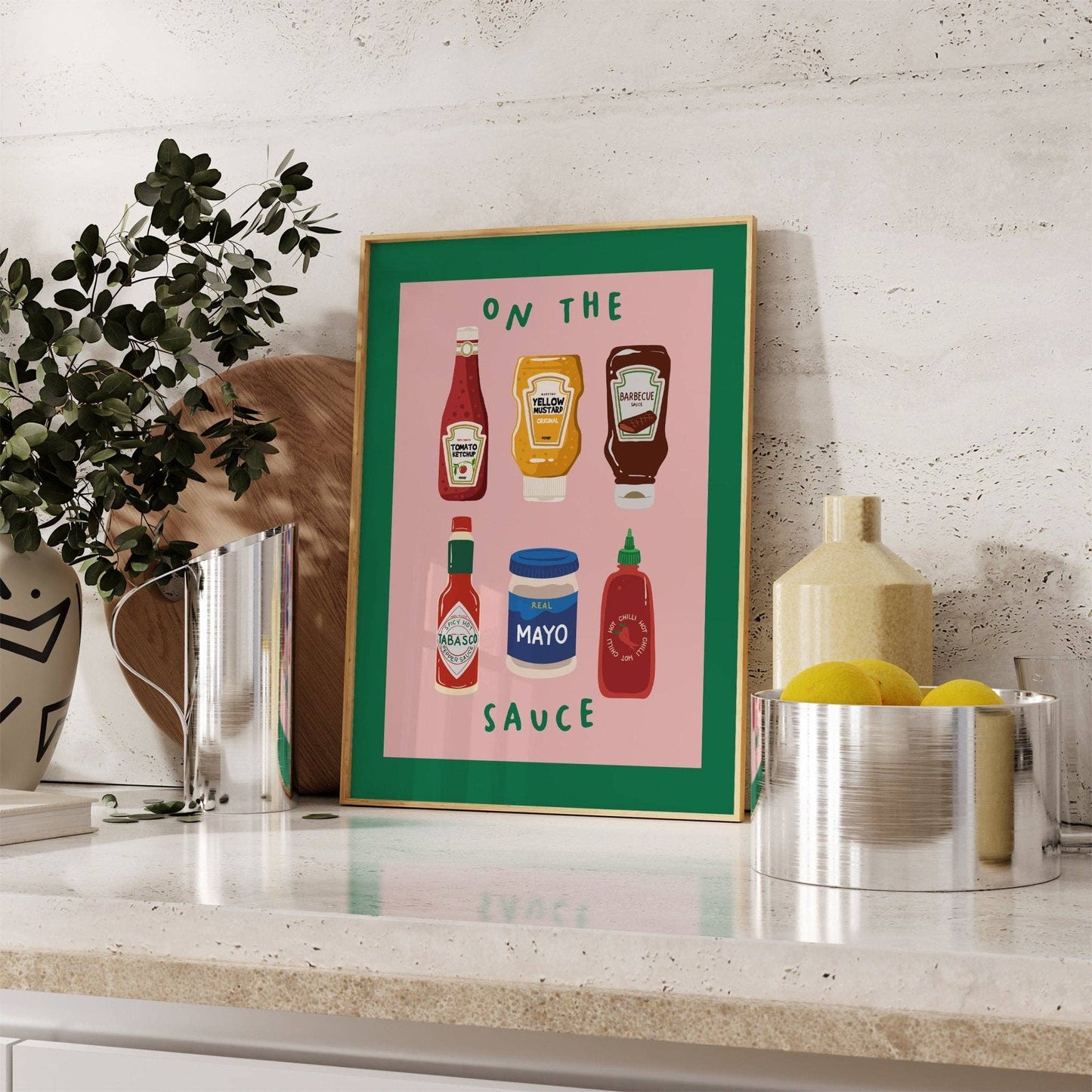 On The Sauce Kitchen Print: A4