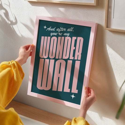 Wonderwall Inspired Print: Teal / A4