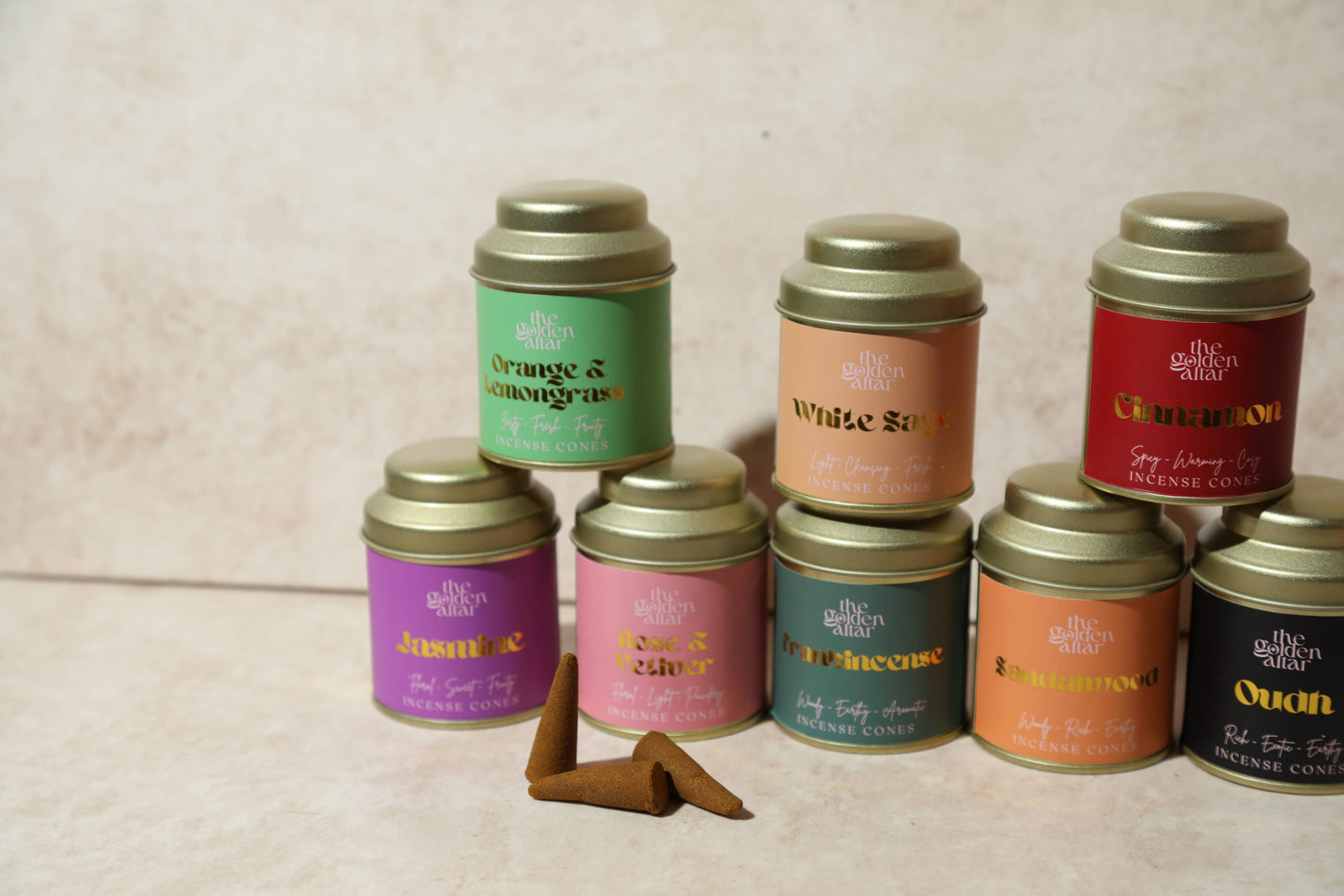 Aromatherapy Incense Cones Tin