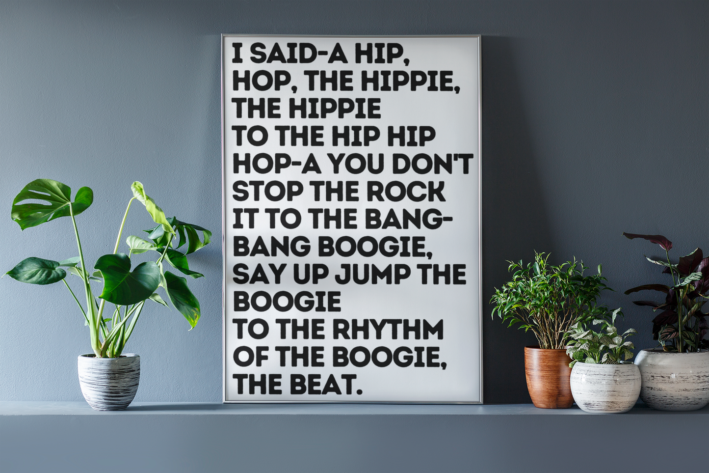 Rappers Delight Lyrics Print: A4