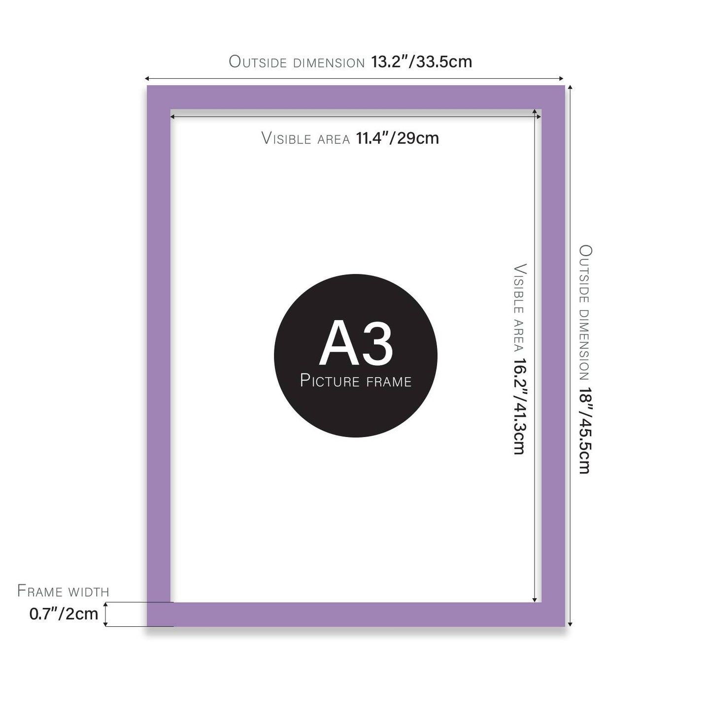 Purple A3 Picture Frame