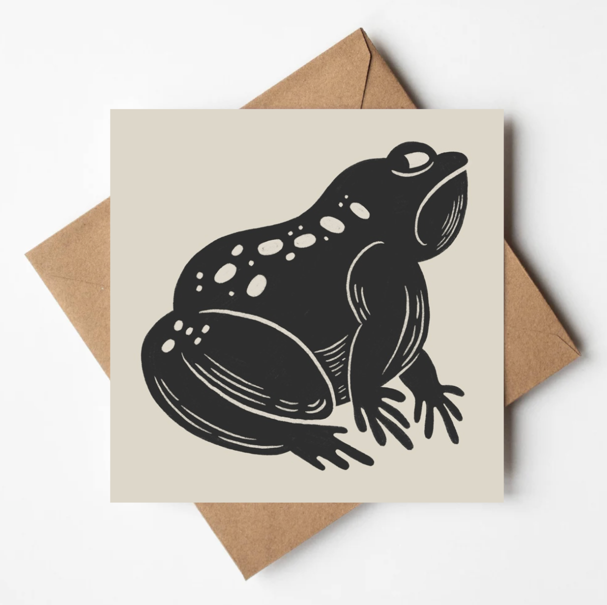 'The Grumpy Frog' Animal Card: Naked