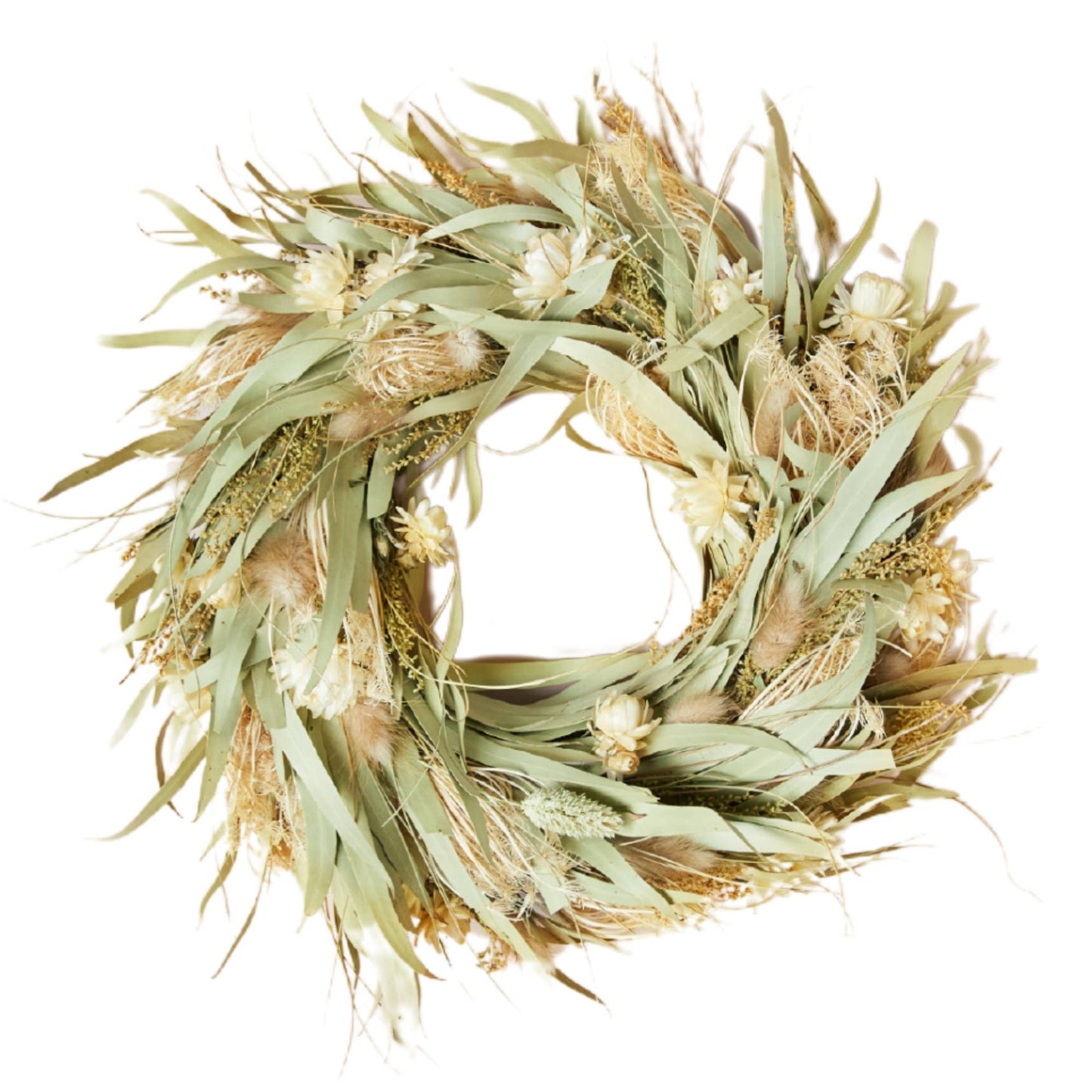 Dried Flower Wreath - Natural 25cm