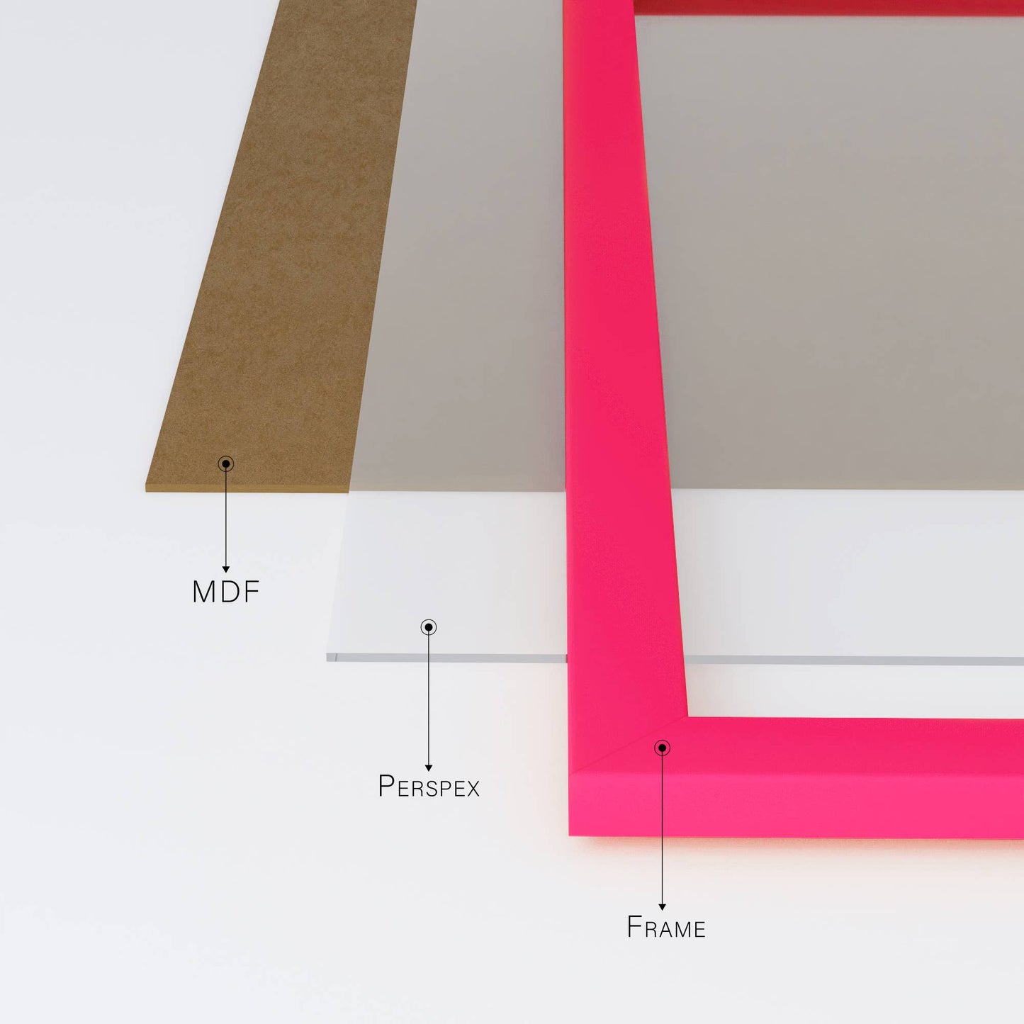 Bright Pink A4 Picture Frame