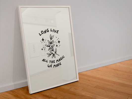 Long Live taylor swift inspired print: A4