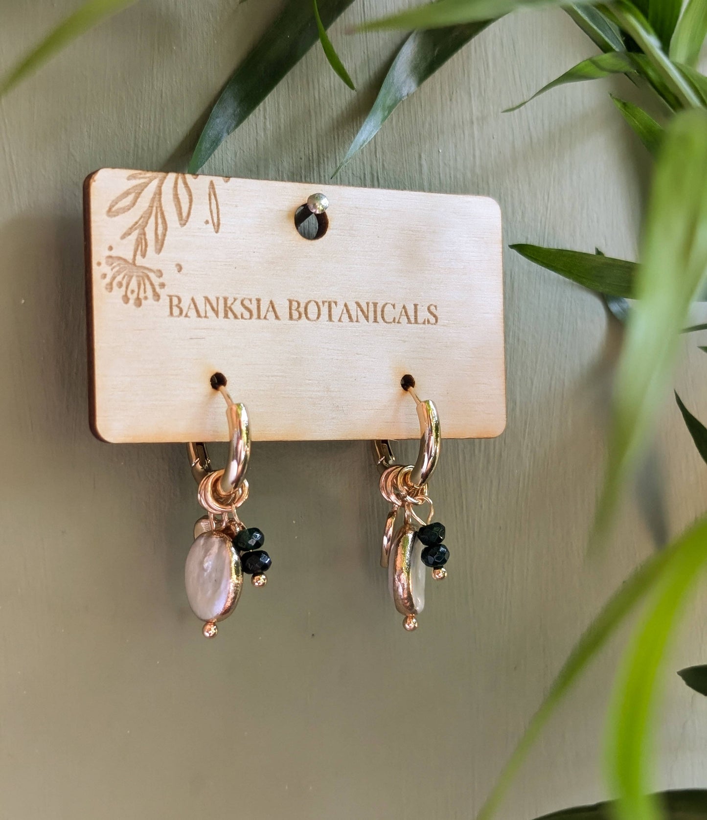 Pearl Charm Huggie Earrings