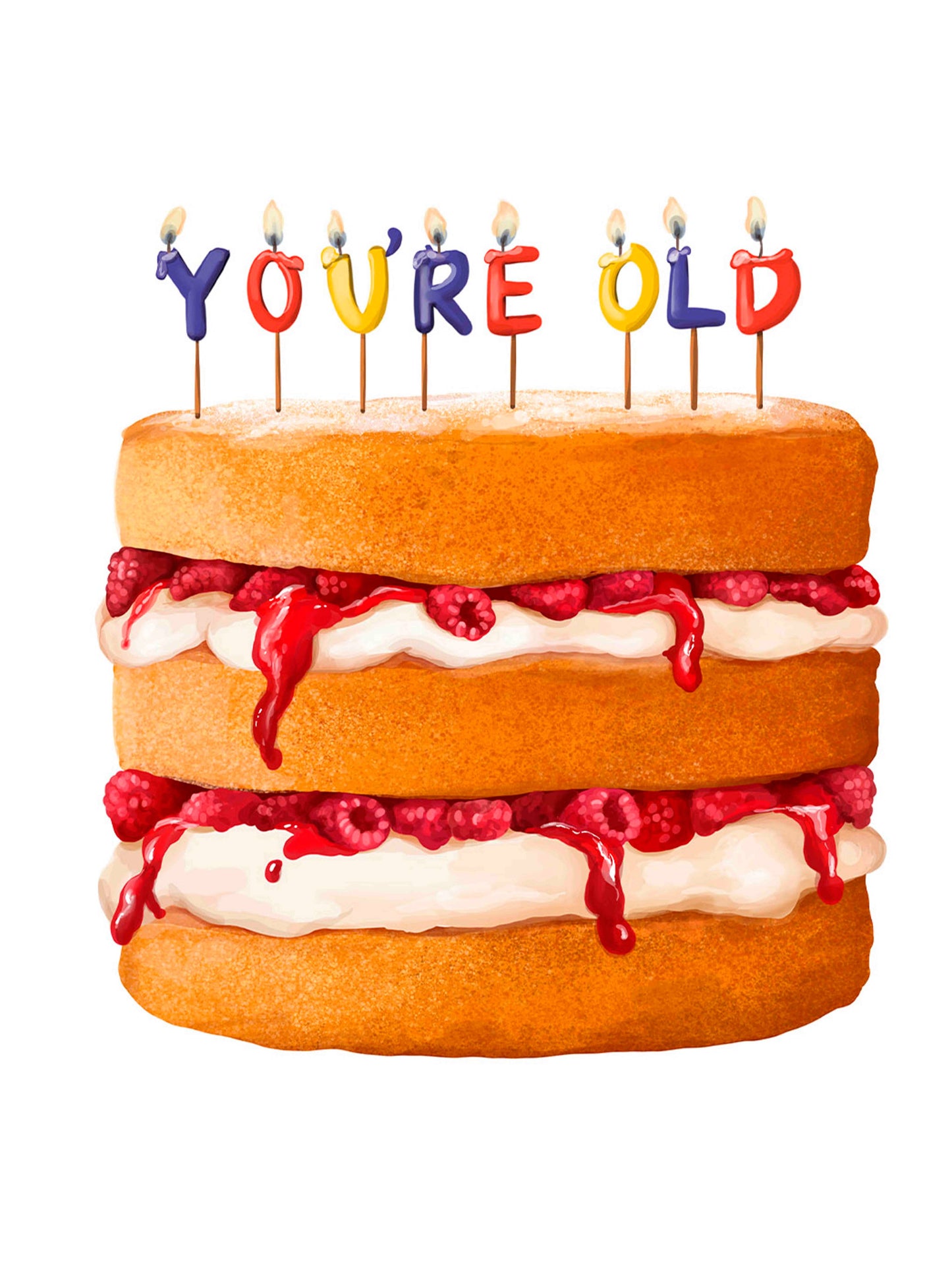 You're Old Cake - Funny Birthday Greeting Card
