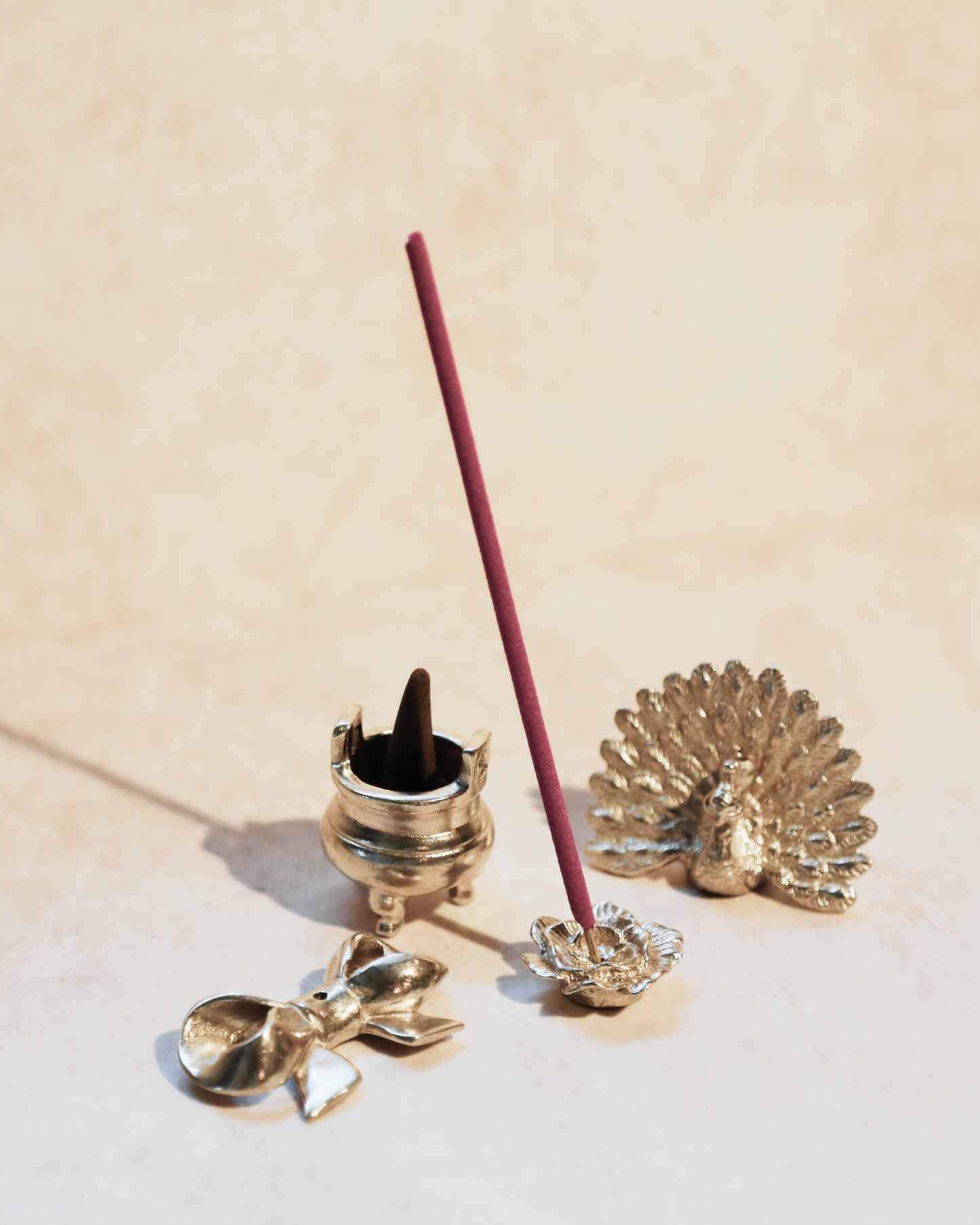 Chinese Ritual Brass Cauldron Incense Burner