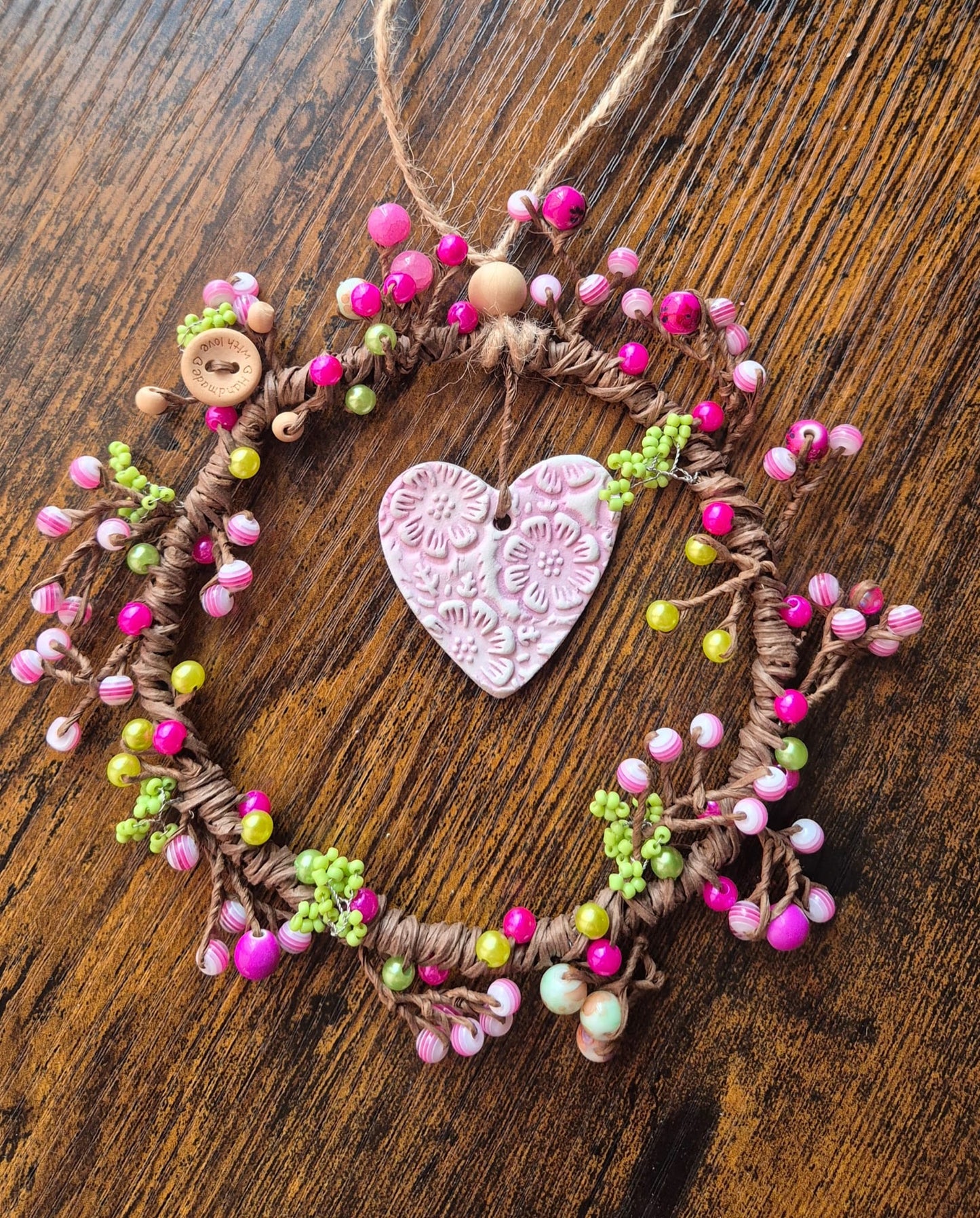 Handmade Clay & Beaded Wreaths (16cm Diameter Approx)