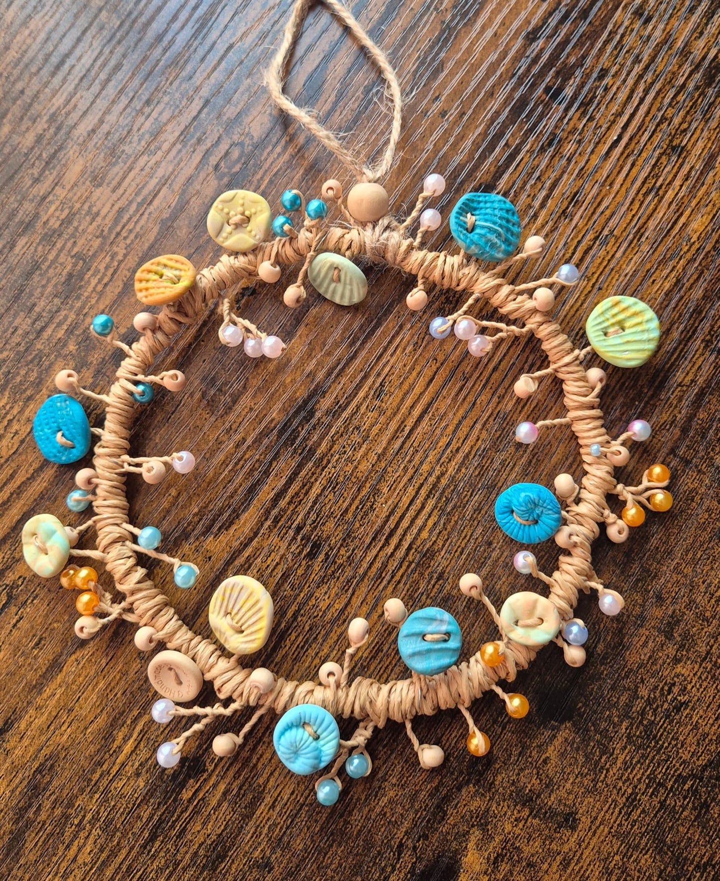 Handmade Clay & Beaded Wreaths (16cm Diameter Approx)