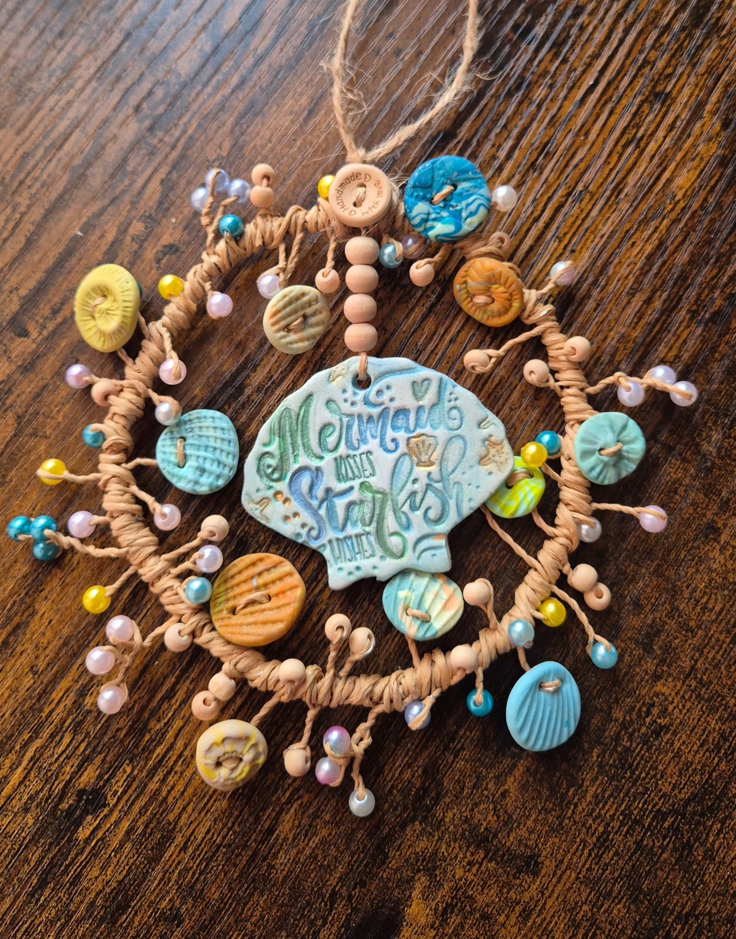 Handmade Clay & Beaded Wreaths (16cm Diameter Approx)
