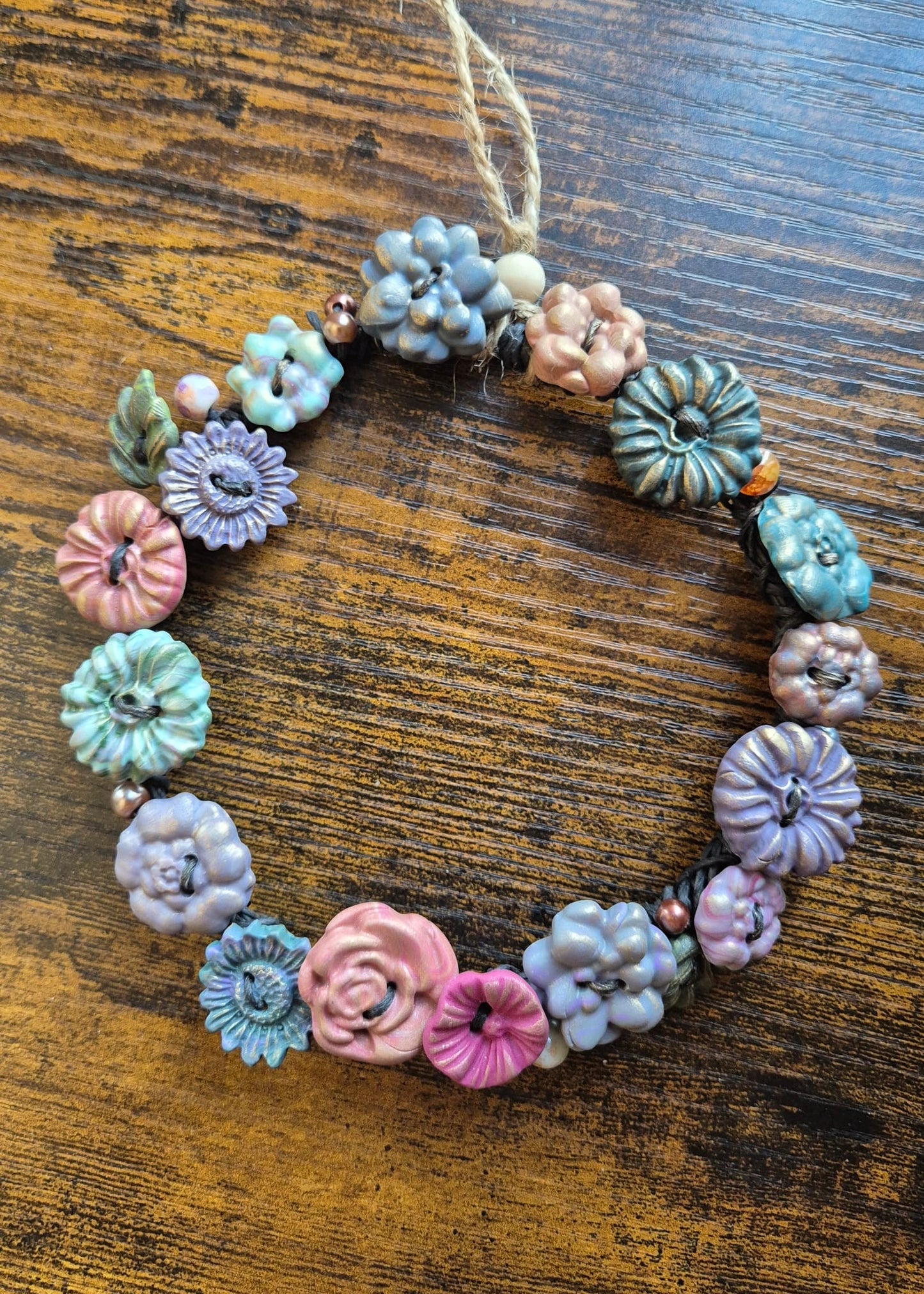 Handmade Clay & Beaded Wreaths (16cm Diameter Approx)