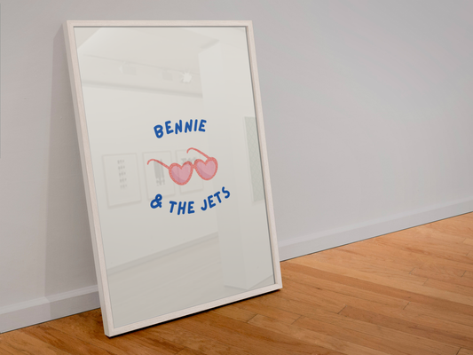 Bennie & the Jets Elton John Inspired Print: A4