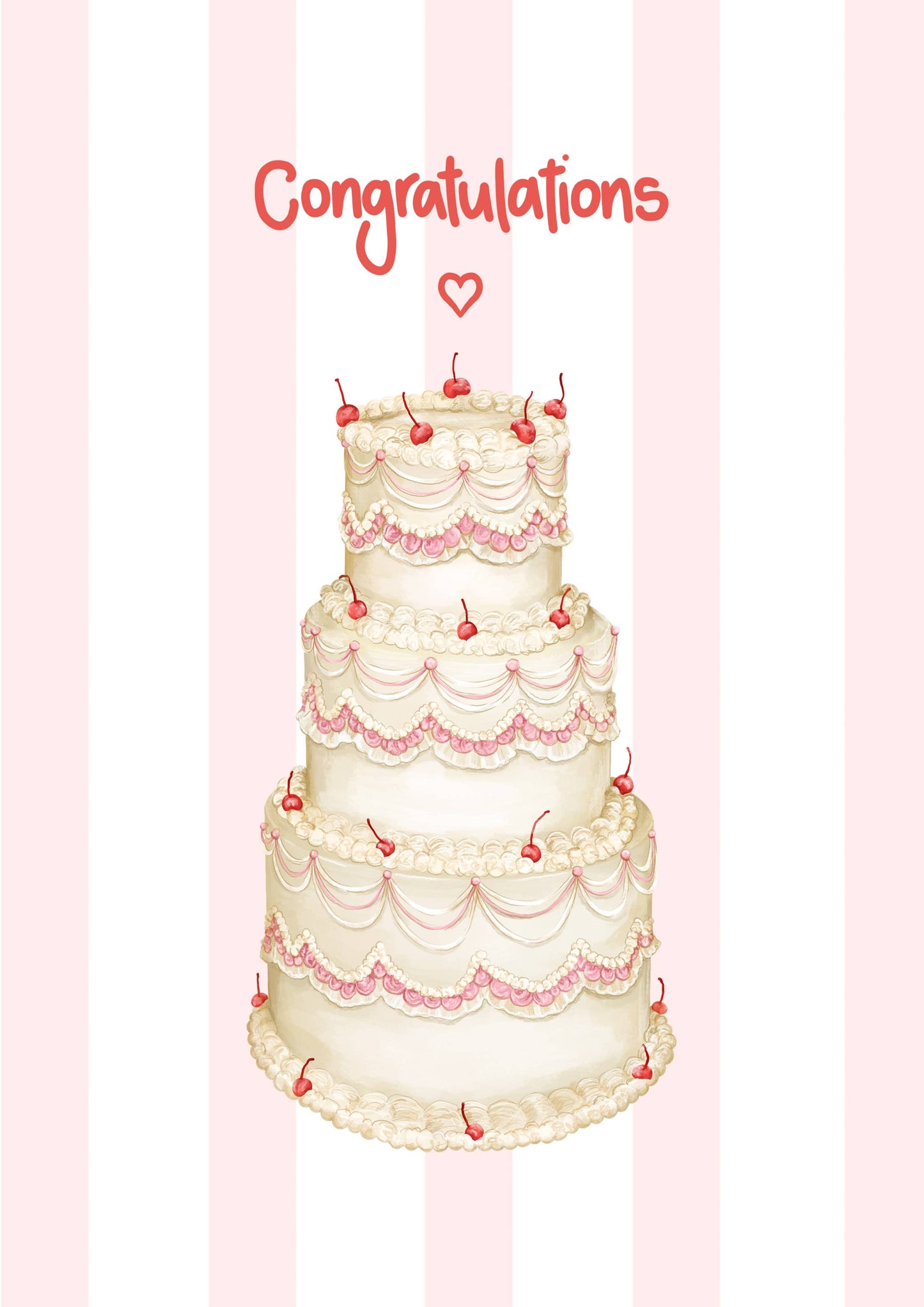 Congratulations Wedding Cake Greeting Card