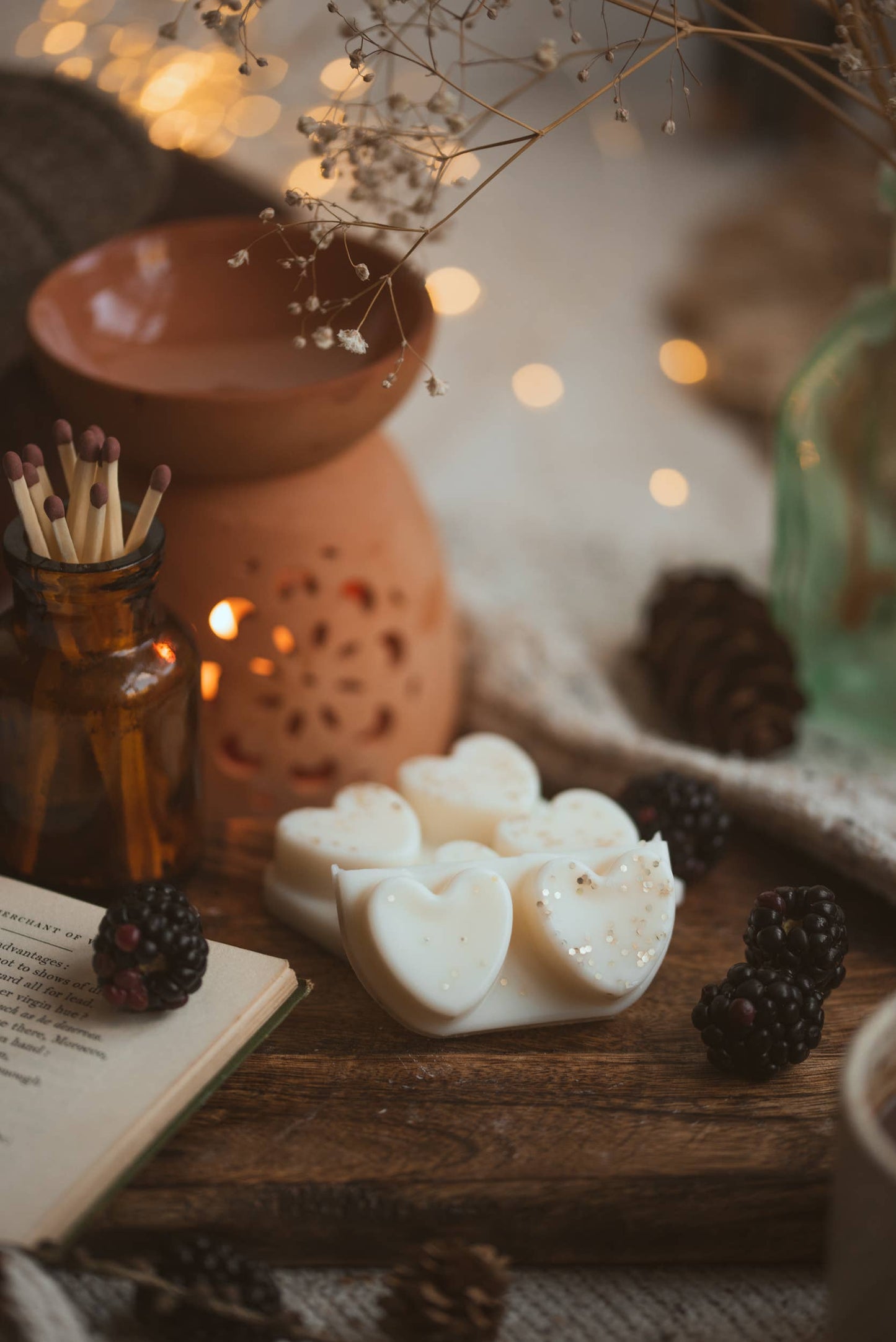 Pecan Brown Sugar Scented Heart Clamshell Soy Wax Melts