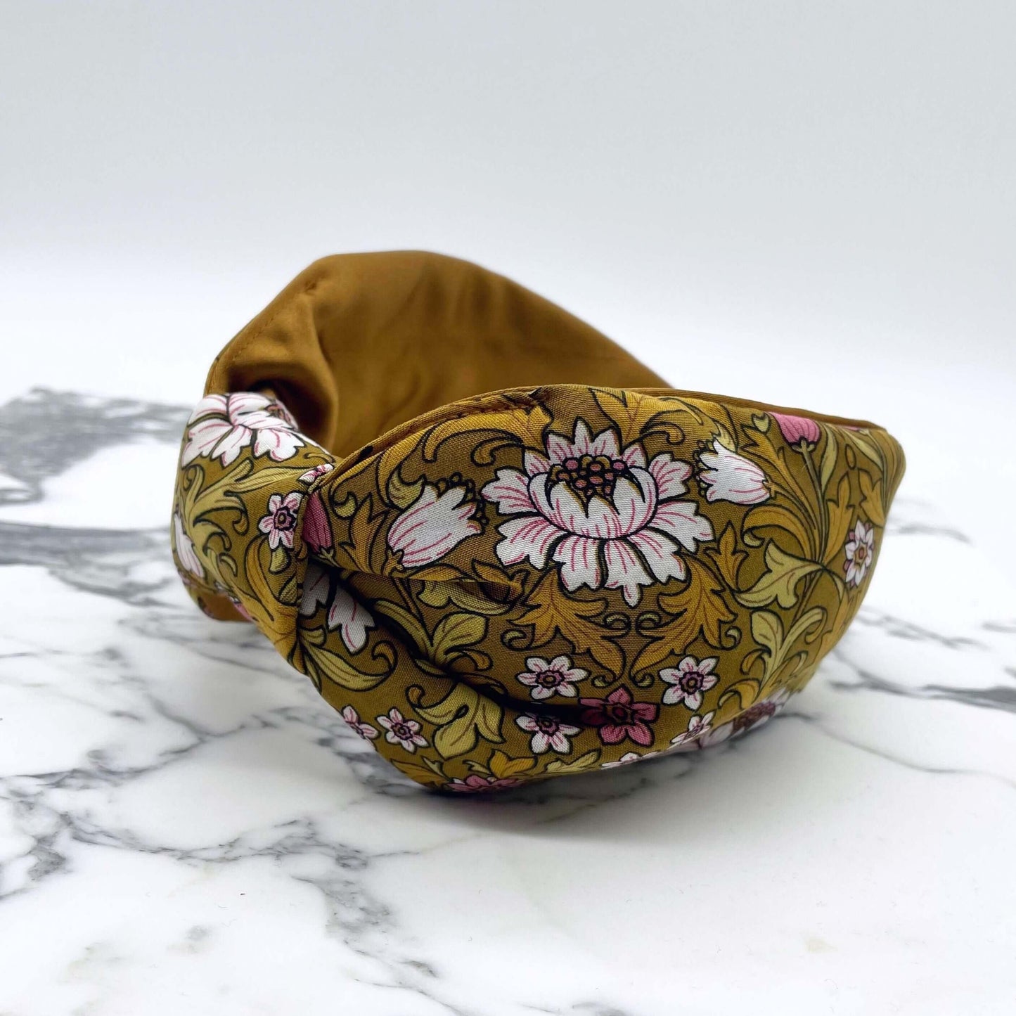 Morris Flat Knot Headband In Mustard