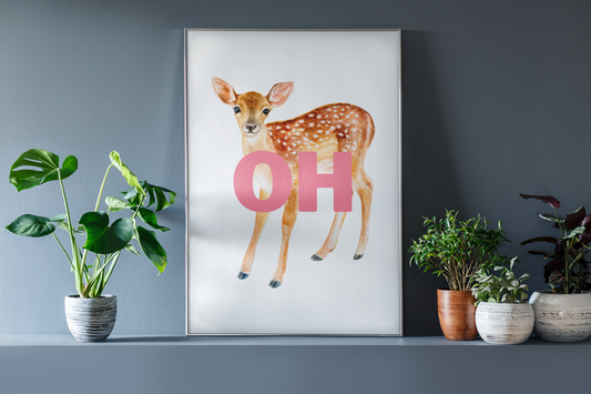 Oh deer print: A4