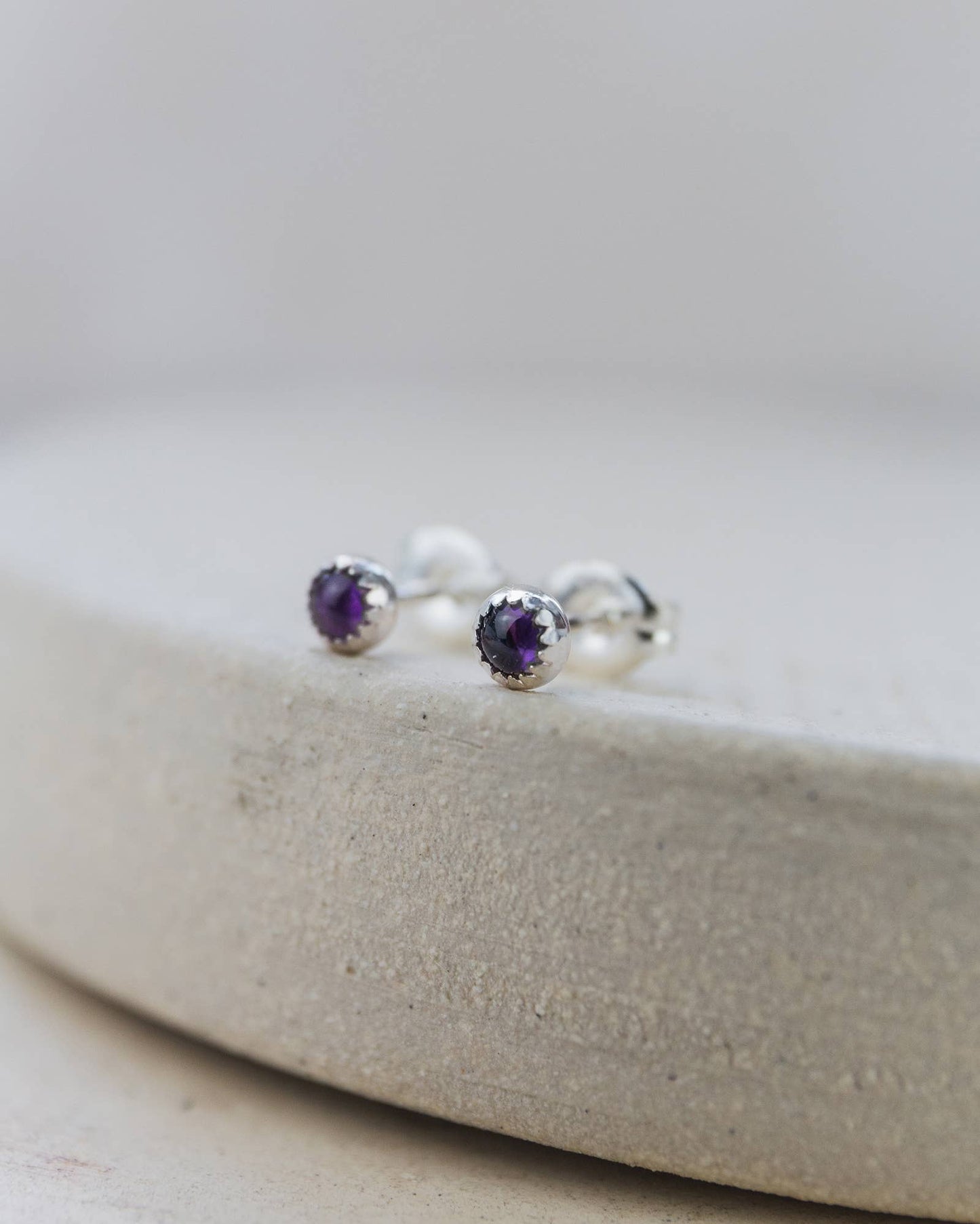 Garnet Mini Gemstone Studs