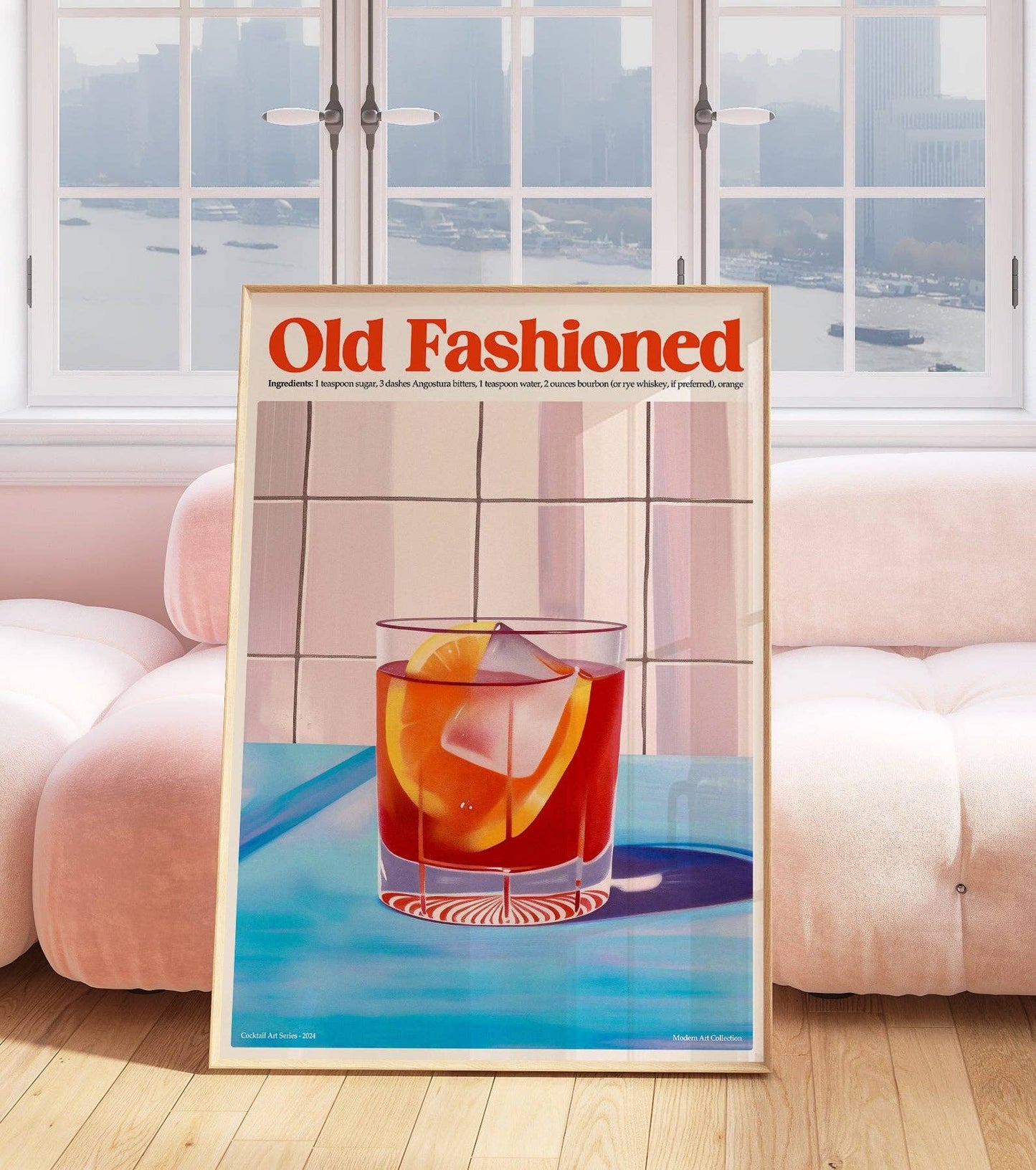 Old Fashioned Cocktail Print: A4