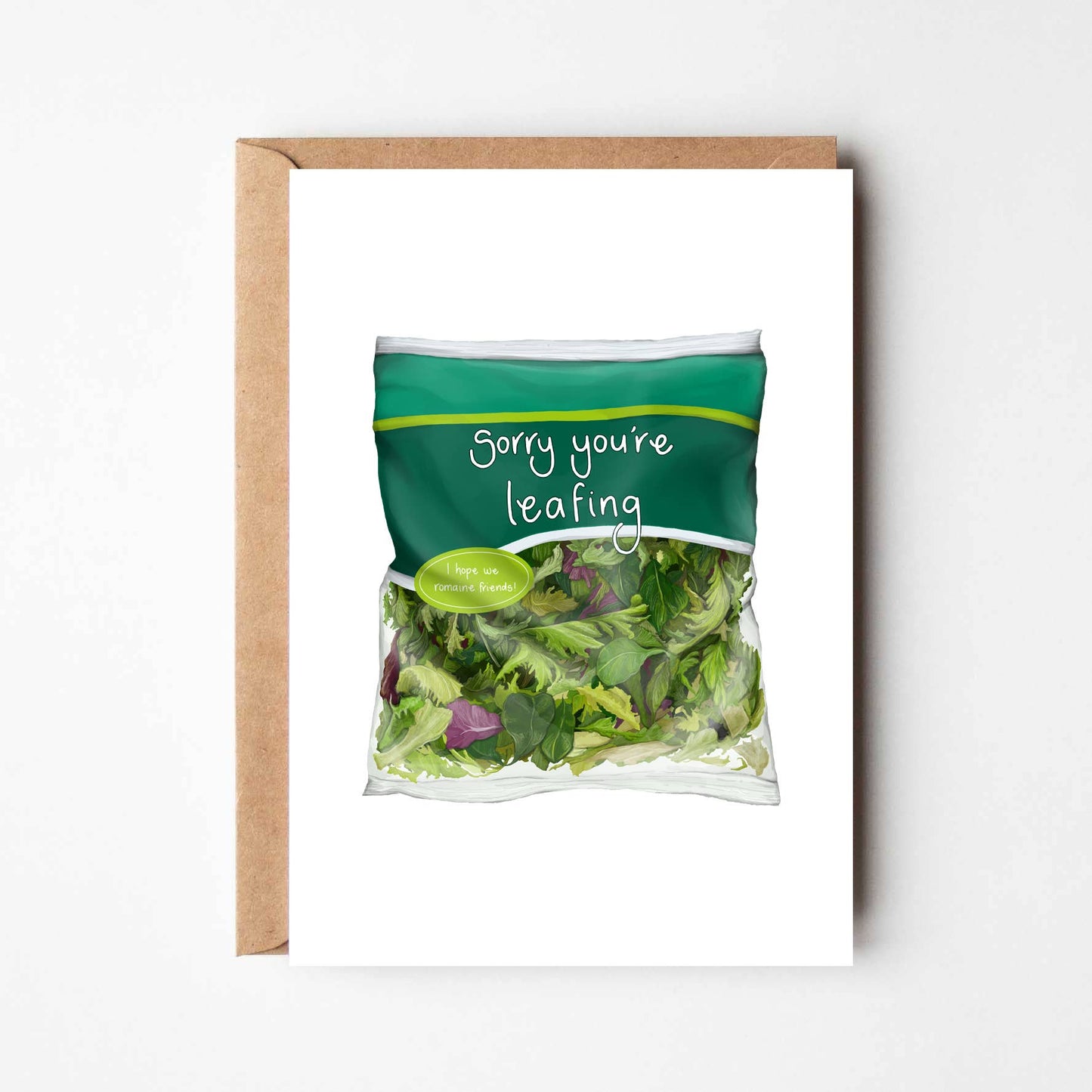 Sorry You're Leafing - Funny Leaving/Goodbye Greeting Card