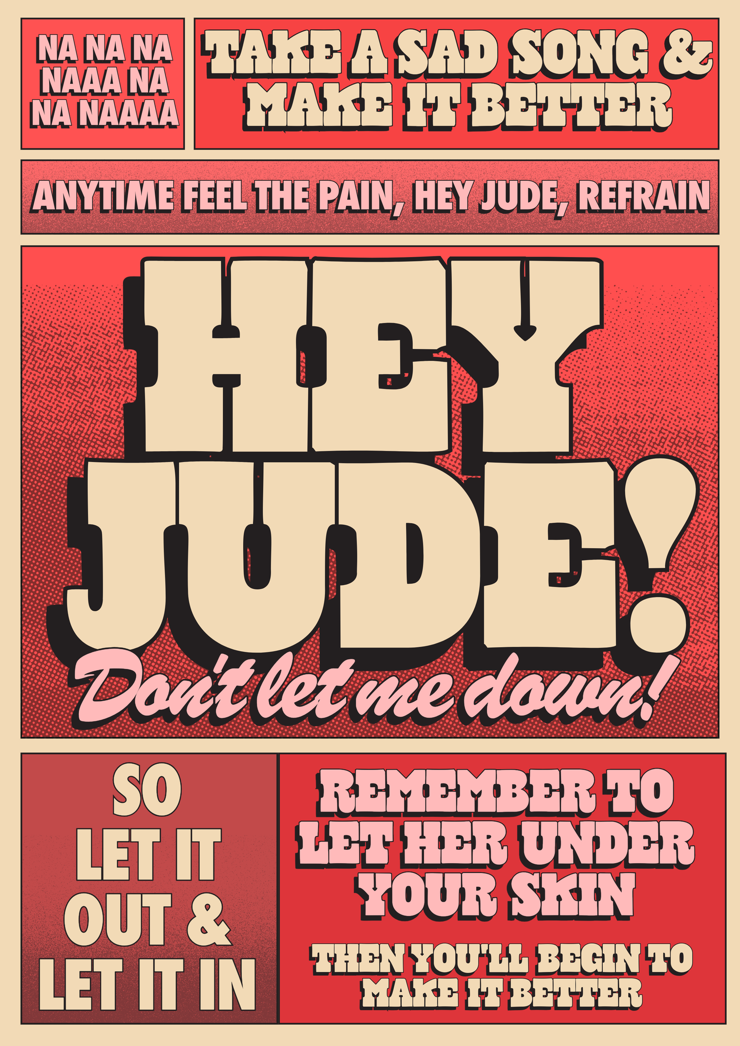 Hey Jude The Beatles Inspired Print