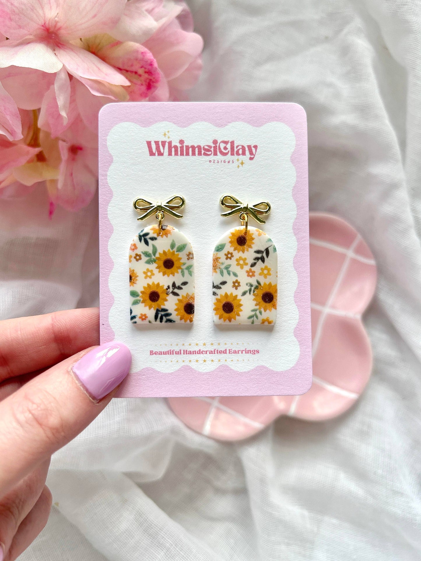 Floral Arch Sunflower Earrings