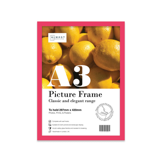 Bright Pink A3 Picture Frame