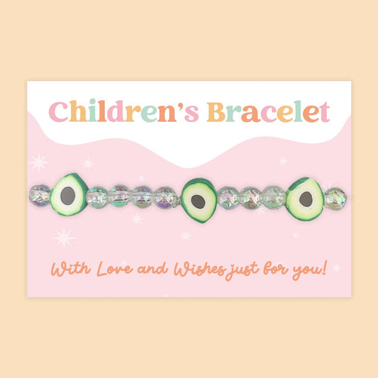 Avocado Charms - Children's Beaded Bracelet