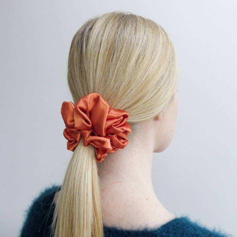 Luxury Satin Scrunchies in 4 SIZES: Regular / Cream