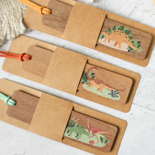 Dinosaur Bookmark in Solid Walnut, Three Designs Available