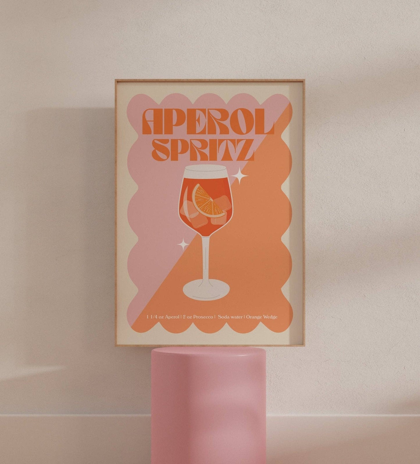 Aperol Spritz Cocktail Print: A4