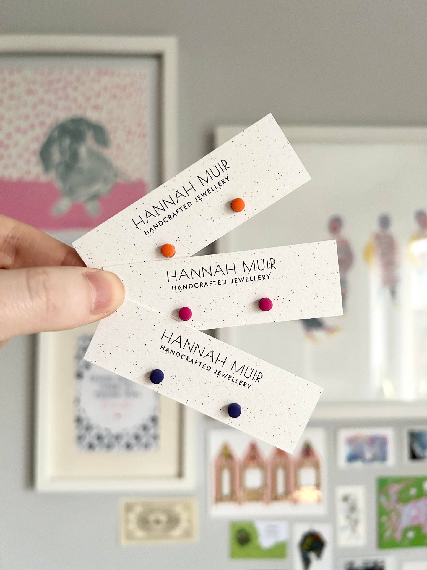 Colourful Dot Studs