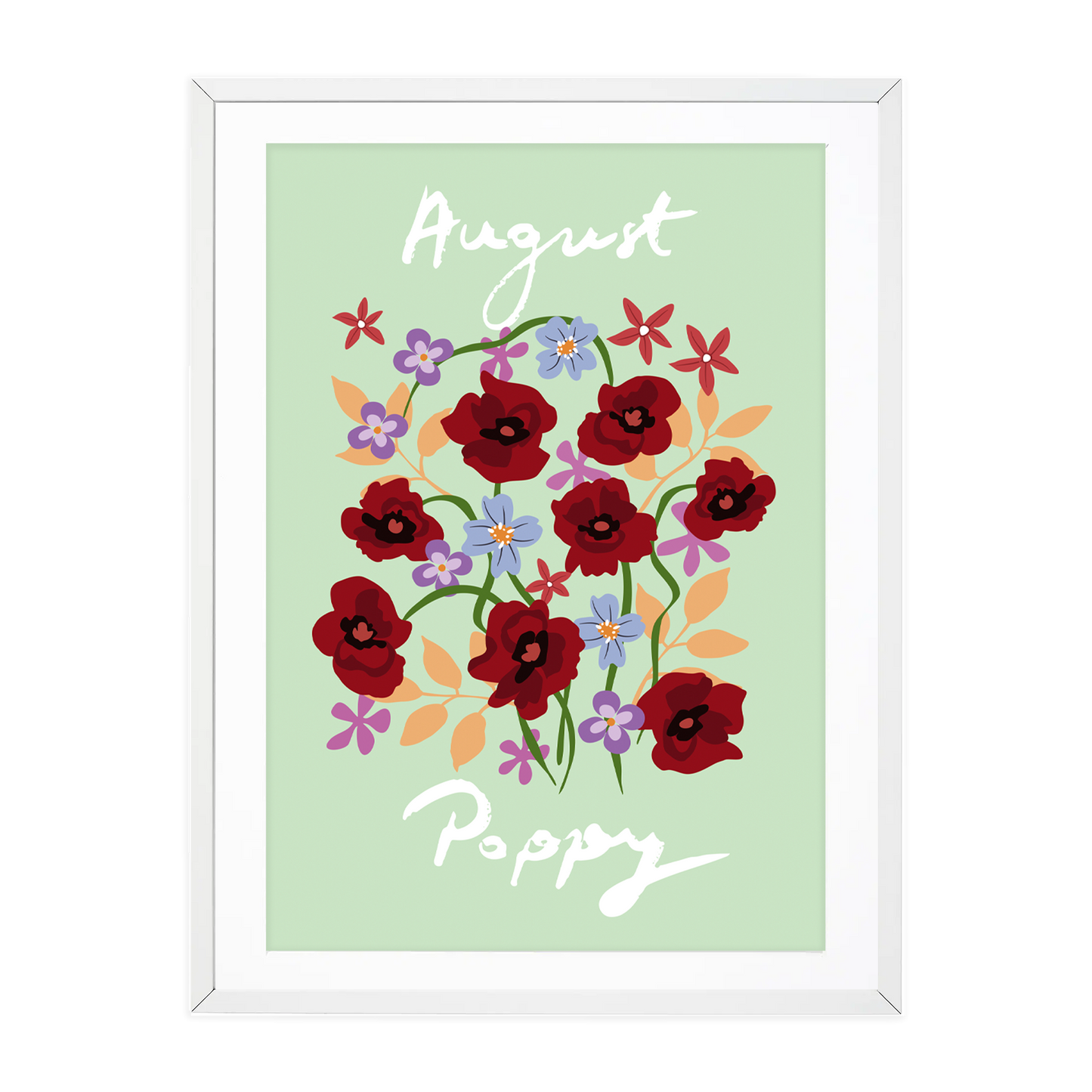 Birth Flower Print August - A6