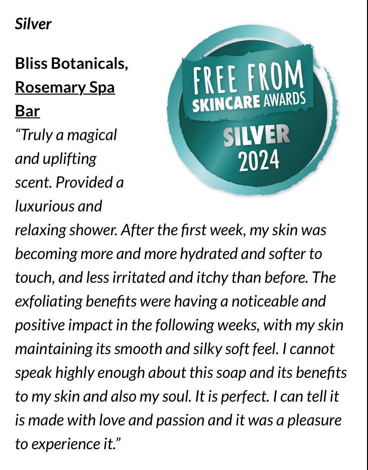 Rosemary & Activated Charcoal Spa Bar: Rosemary & Activated Charcoal Spa Bar