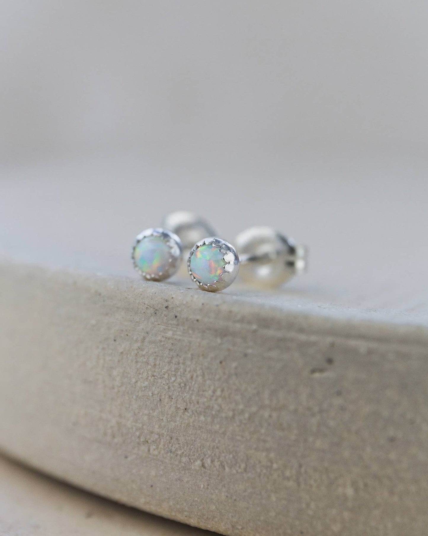 Aquamarine Mini Gemstone Studs