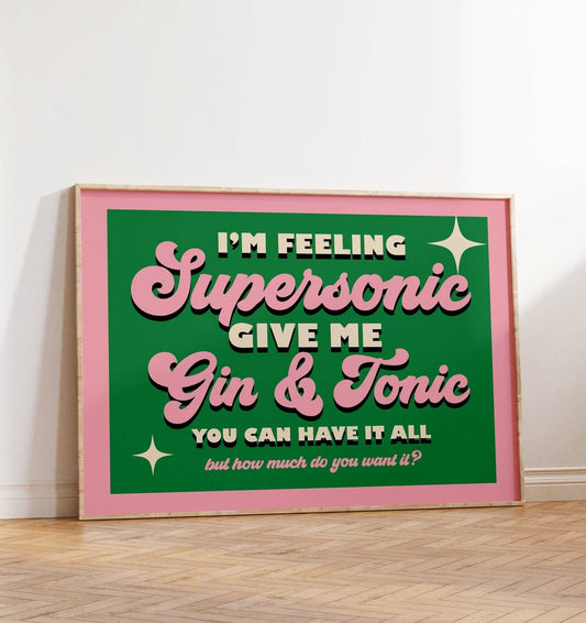 Supersonic Landscape Print: A4