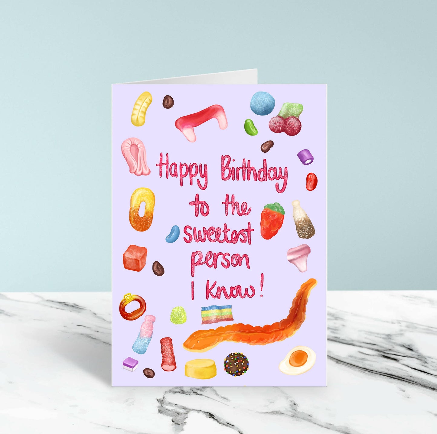 Sweetest Birthday Candy Themed Children's Birthday Card
