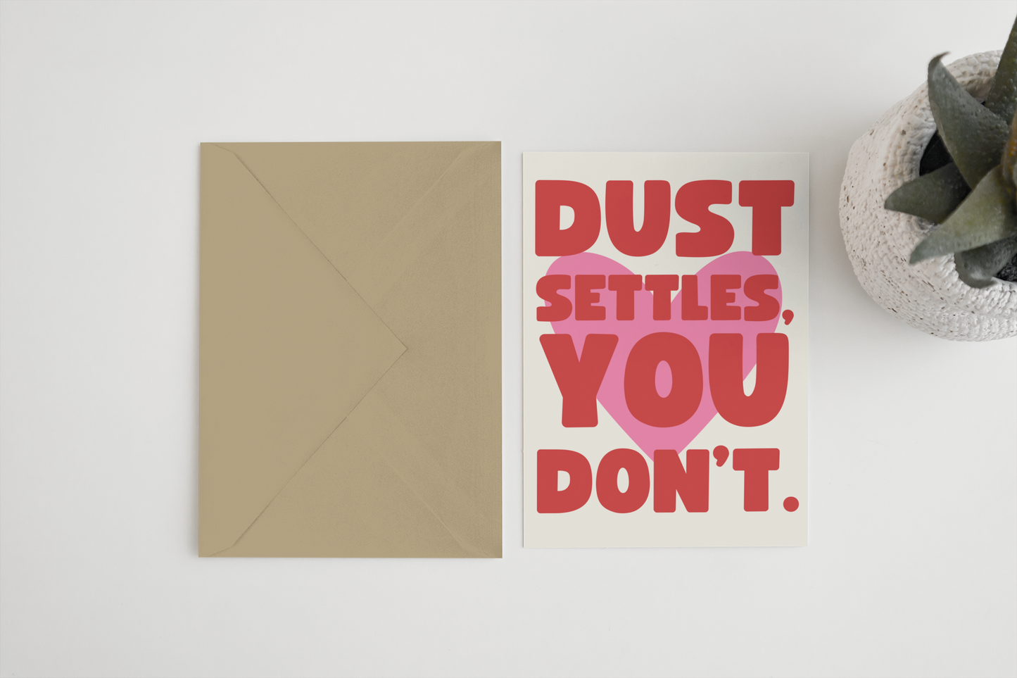 Dust Settles, You Don’t A6/5x7 card: Card Clasp (Plastic Free) / A6