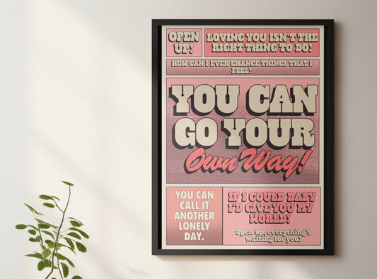 Go Your Own Way Music - Fleetwood Mac Inspired Print