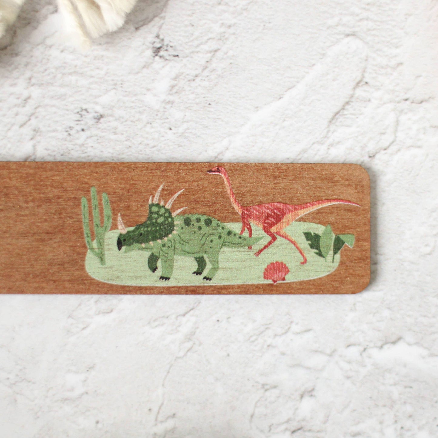 Dinosaur Bookmark in Solid Walnut, Three Designs Available