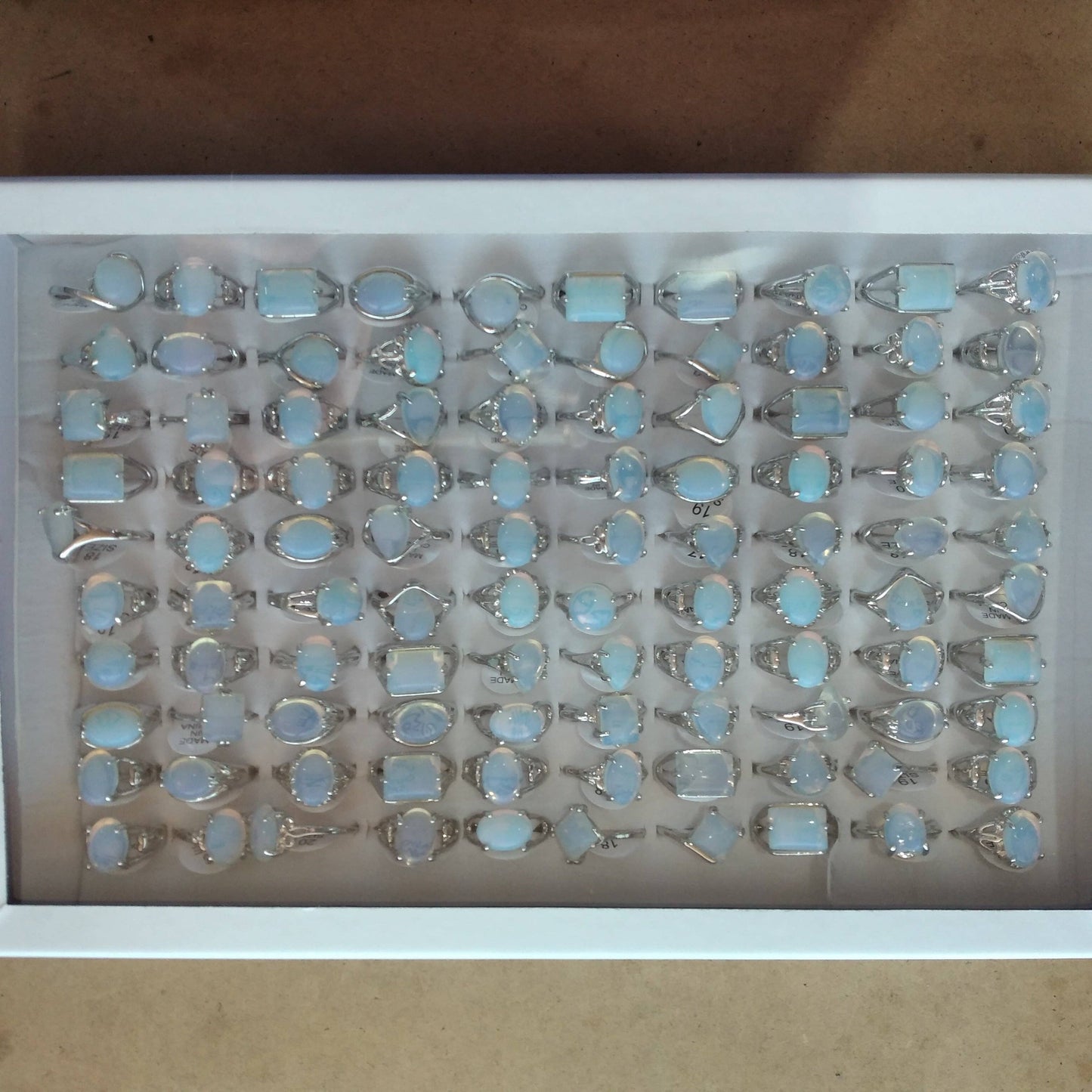 Gemstone Rings Assortment – 100 or 50 Mixed Stone Rings : Assorted 100