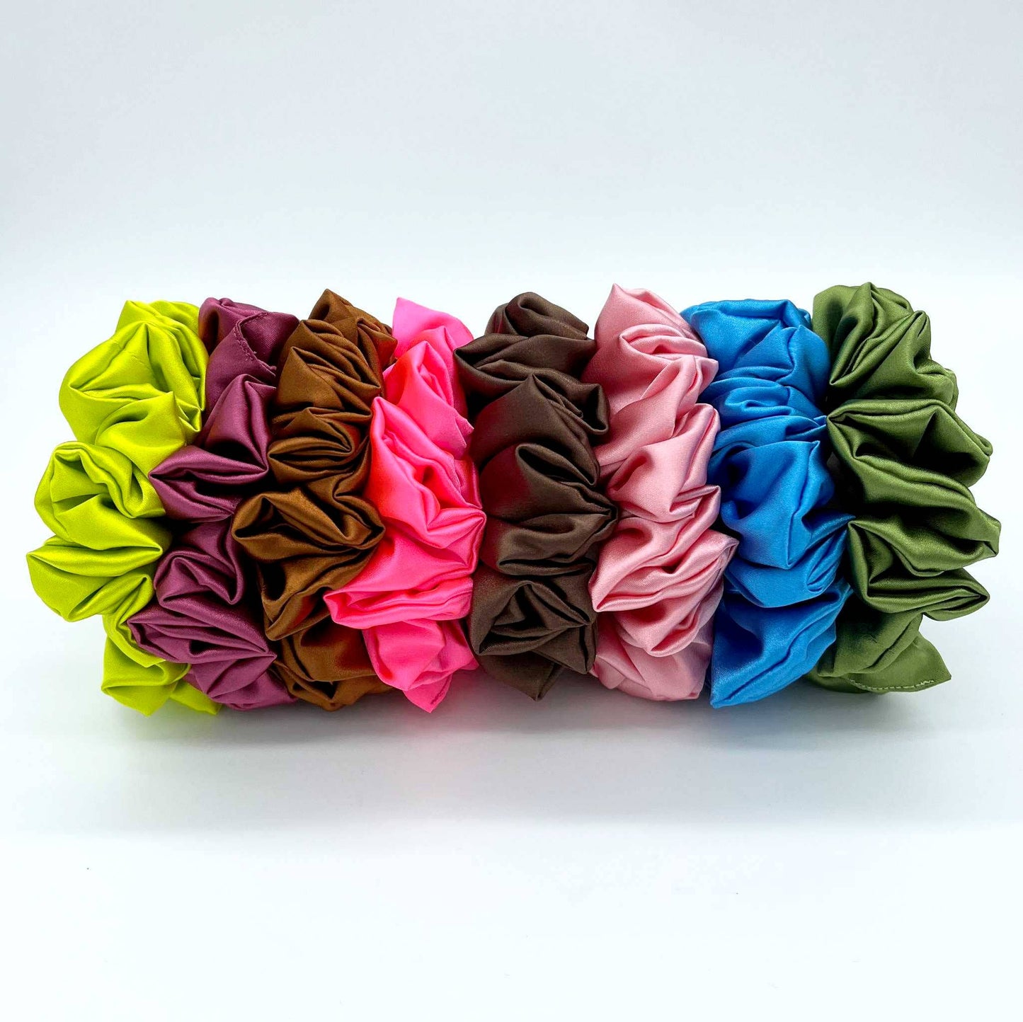 Luxury Satin Scrunchies - NEW COLOURS: Mauve / Regular