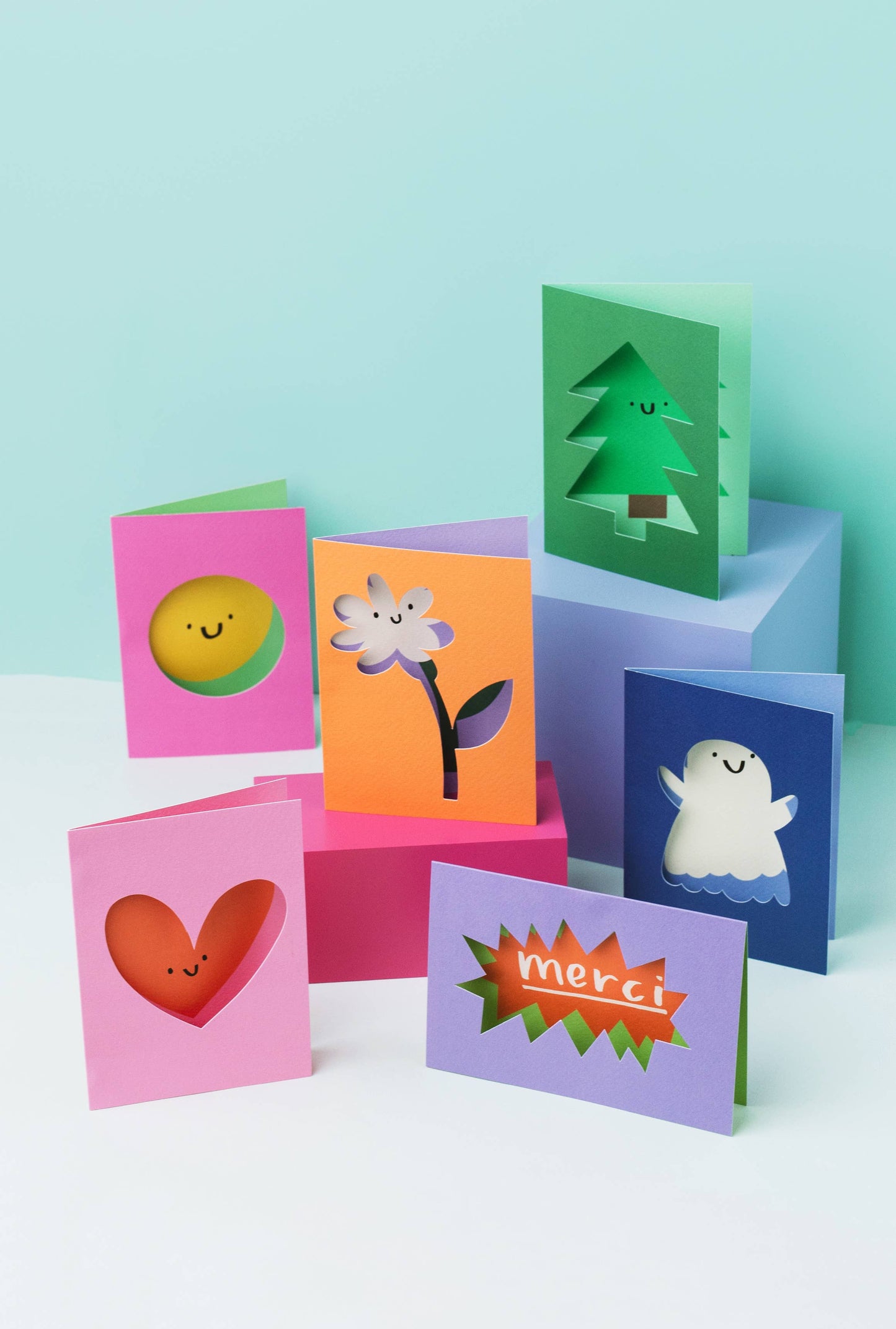 Merci - Thank You Card - Die Cut Cards - Fun - Thanks