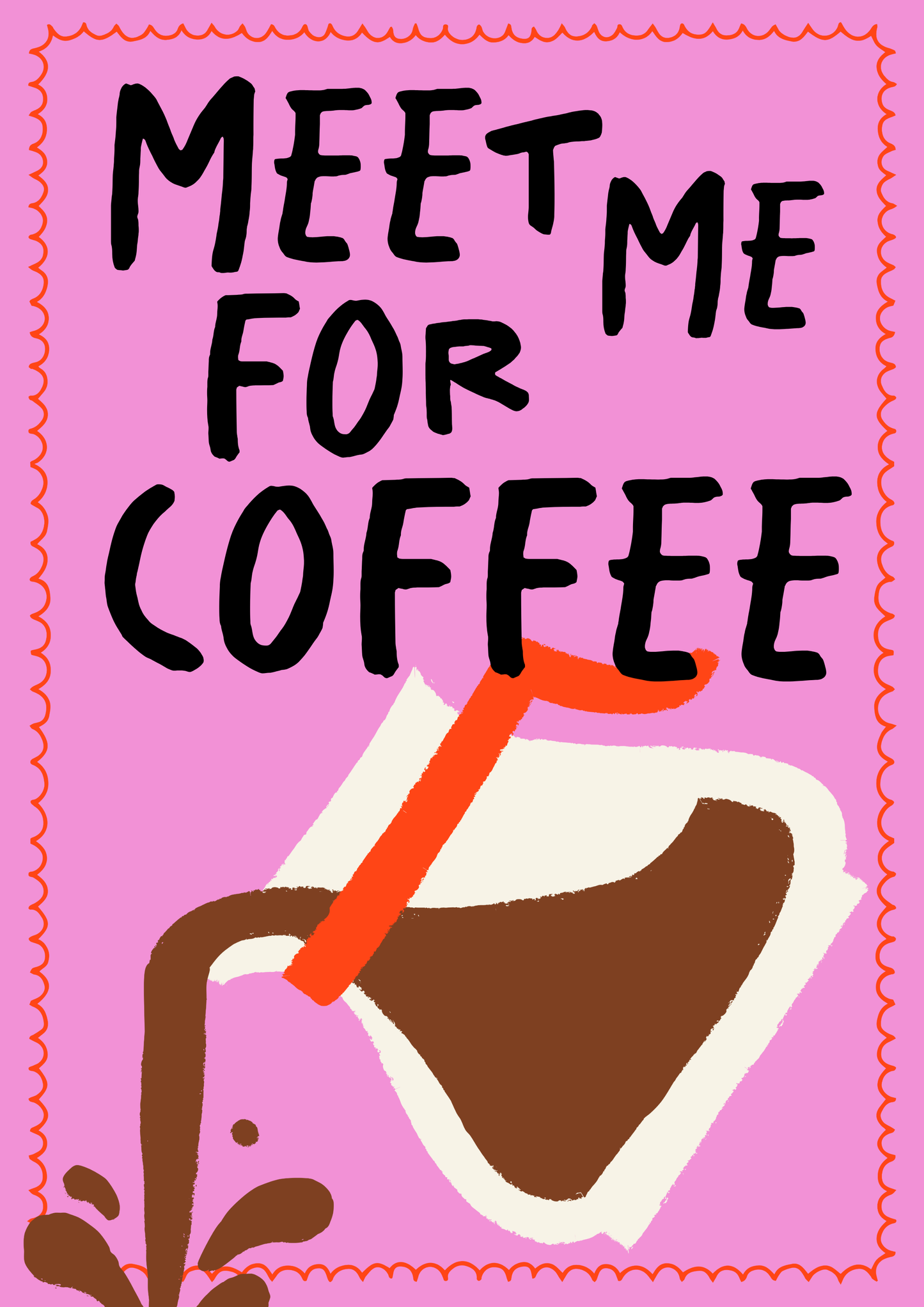 Meet Me For A Coffee Print