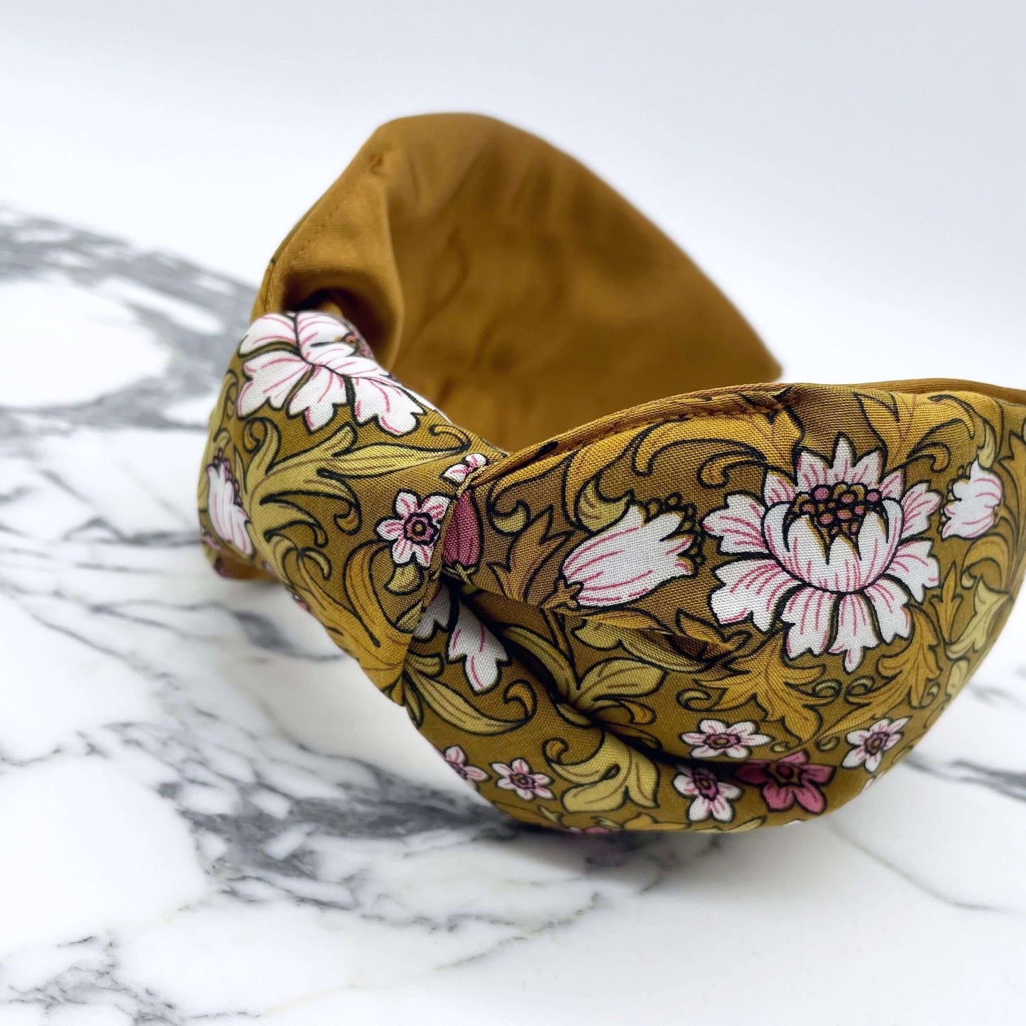 Morris Flat Knot Headband In Mustard